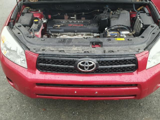 JTMBD33V876054210 - 2007 TOYOTA RAV4 RED photo 7