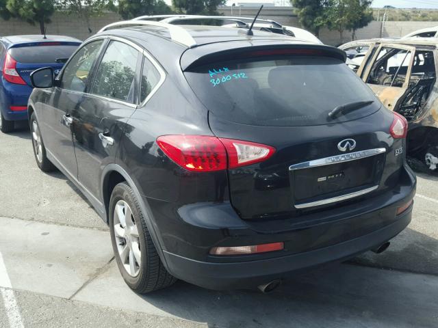 JNKAJ09E38M304328 - 2008 INFINITI EX35 BASE BLACK photo 3