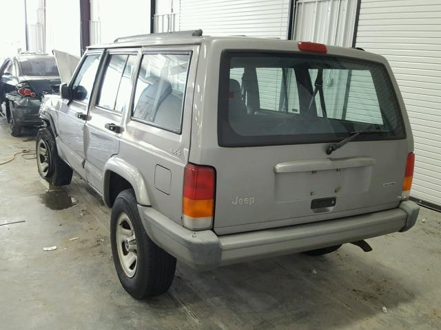 1J4FF48S5YL205453 - 2000 JEEP CHEROKEE S GRAY photo 3