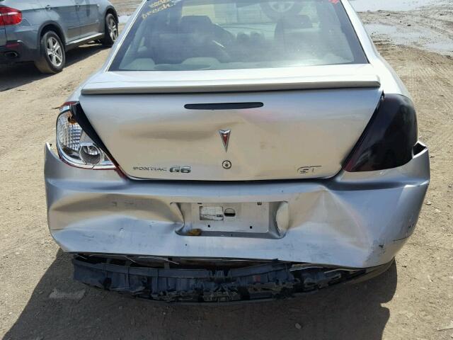 1G2ZH558364285908 - 2006 PONTIAC G6 GT SILVER photo 9