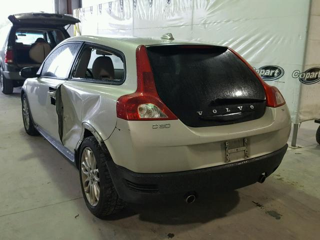 YV1MK672392132302 - 2009 VOLVO C30 T5 SILVER photo 3