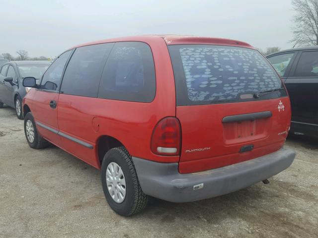 2P4FP2535TR589931 - 1996 PLYMOUTH VOYAGER RED photo 3