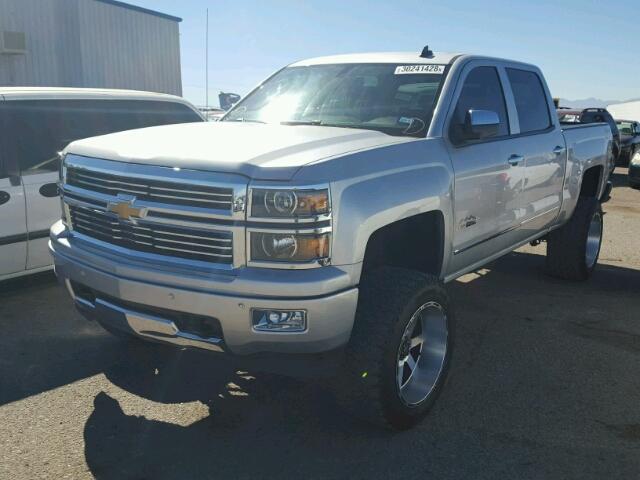 3GCUKTECXEG393265 - 2014 CHEVROLET SILVERADO SILVER photo 2