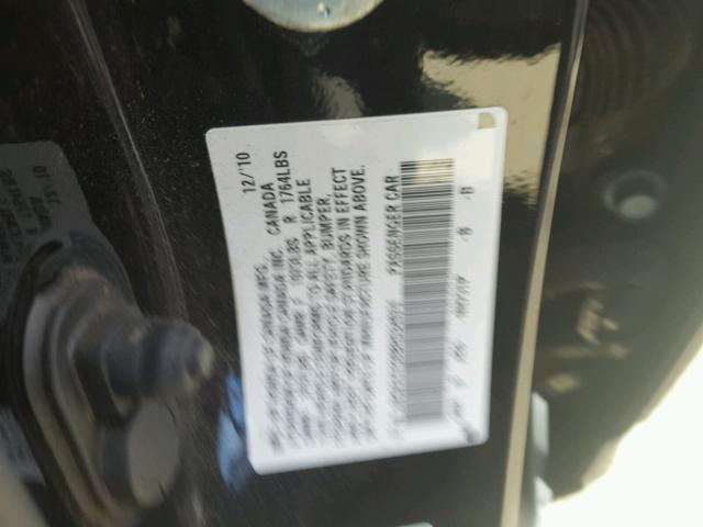 2HGFA1F90BH534974 - 2011 HONDA CIVIC EXL BLACK photo 10