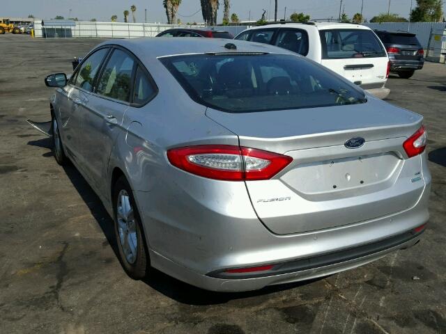 3FA6P0HRXDR362017 - 2013 FORD FUSION SILVER photo 3