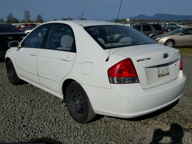 KNAFE121485510970 - 2008 KIA SPECTRA EX WHITE photo 3