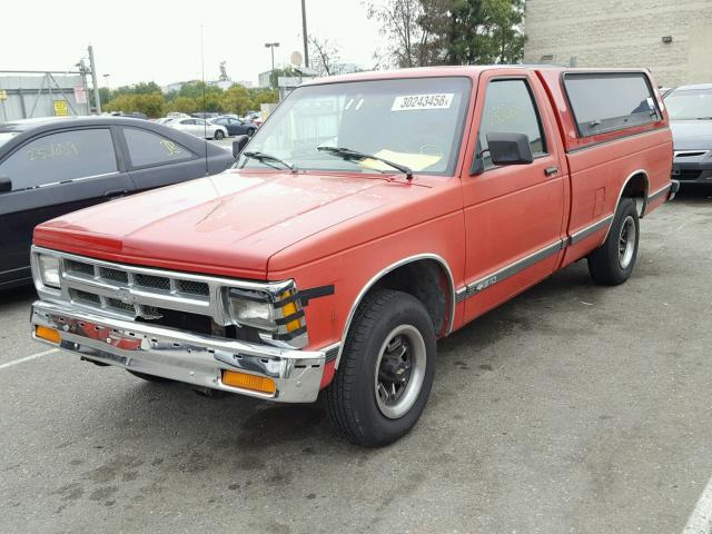 1GCCS14Z4P8131191 - 1993 CHEVROLET S TRUCK S1 RED photo 2