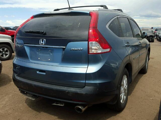 5J6RM4H77DL057248 - 2013 HONDA CR-V EX-L BLUE photo 4