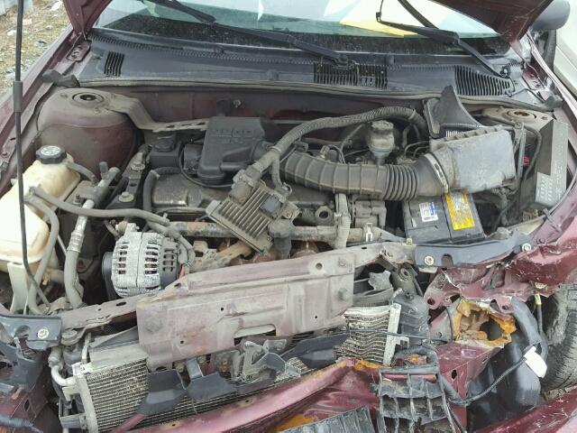 3G1JC52452S126769 - 2002 CHEVROLET CAVALIER B MAROON photo 7