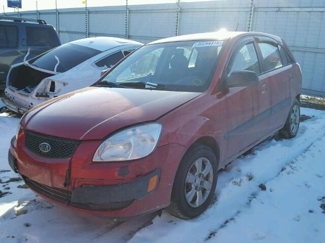 KNADE163776294480 - 2007 KIA RIO 5 SX RED photo 2