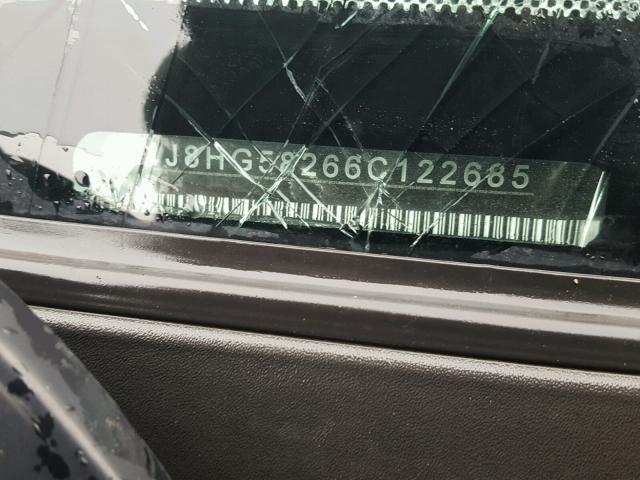 1J8HG58266C122685 - 2006 JEEP COMMANDER BLACK photo 10