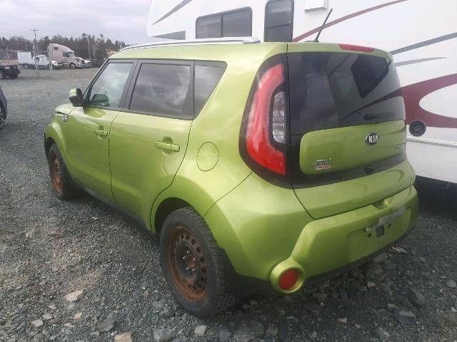 KNDJP3A53F7754716 - 2015 KIA SOUL + GREEN photo 3