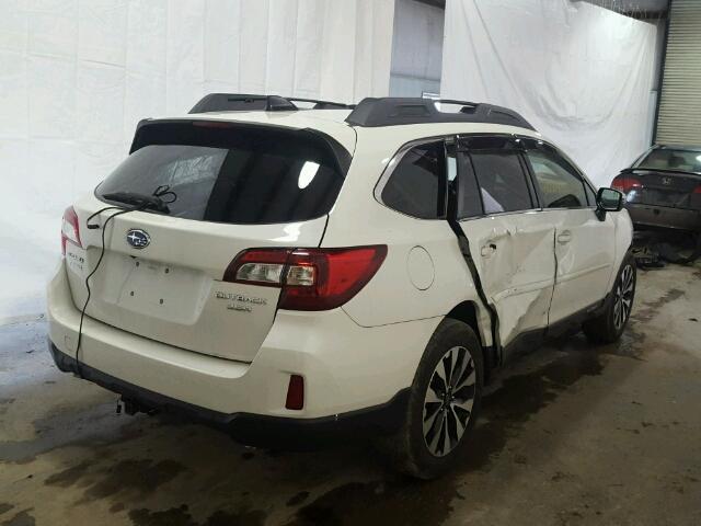 4S4BSENC7G3251766 - 2016 SUBARU OUTBACK 3. WHITE photo 4