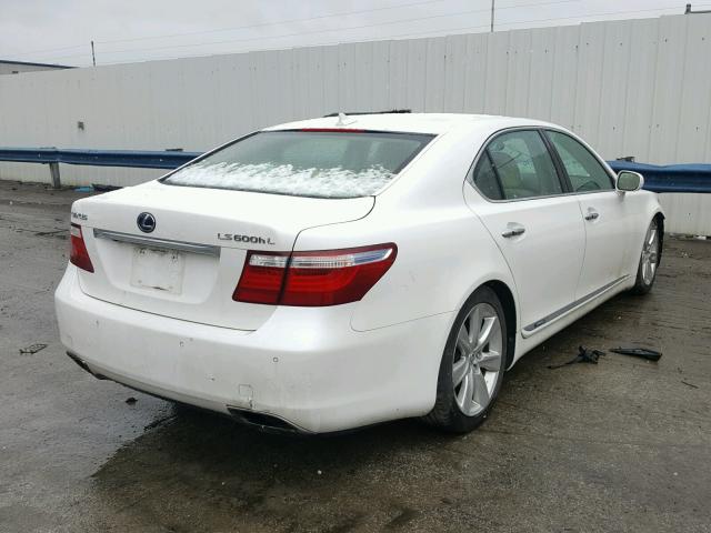 JTHDU46FX85003428 - 2008 LEXUS LS 600HL WHITE photo 4