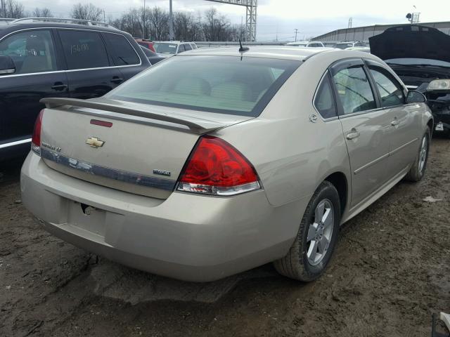 2G1WT57K691246129 - 2009 CHEVROLET IMPALA 1LT GOLD photo 4