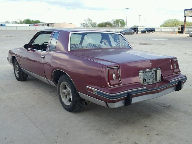 1G2AK37H0EB212411 - 1984 PONTIAC GRAND PRIX MAROON photo 3