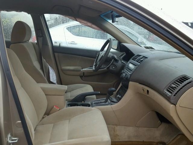 1HGCM56177A048437 - 2007 HONDA ACCORD VAL BEIGE photo 5