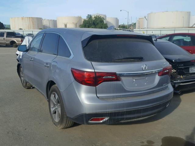 5FRYD4H25GB048463 - 2016 ACURA MDX SILVER photo 3