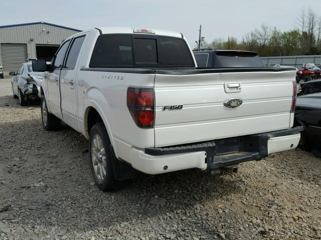 1FTFW1E64BFA28556 - 2011 FORD F150 SUPER WHITE photo 3