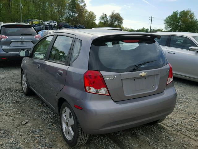 KL1TD66698B259707 - 2008 CHEVROLET AVEO BASE Gri fotoğraf 3