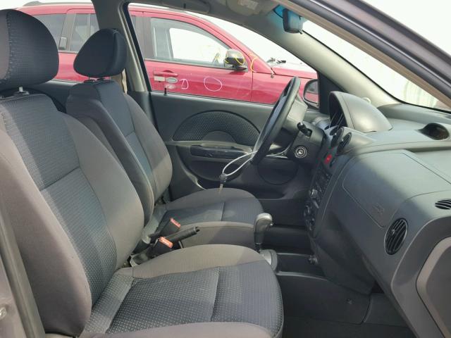 KL1TD66698B259707 - 2008 CHEVROLET AVEO BASE Gri fotoğraf 5