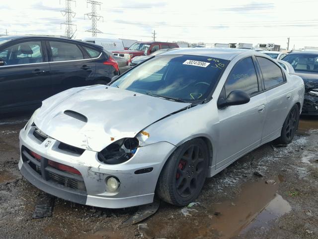 1B3ES66S14D596408 - 2004 DODGE NEON SRT-4 SILVER photo 2