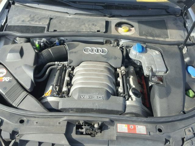 WAULT64B72N149298 - 2002 AUDI A6 3.0 QUA SILVER photo 7