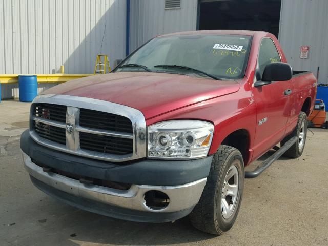 1D7HU16N28J215049 - 2008 DODGE RAM 1500 S RED photo 2