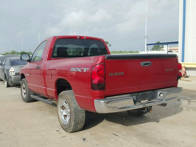 1D7HU16N28J215049 - 2008 DODGE RAM 1500 S RED photo 3