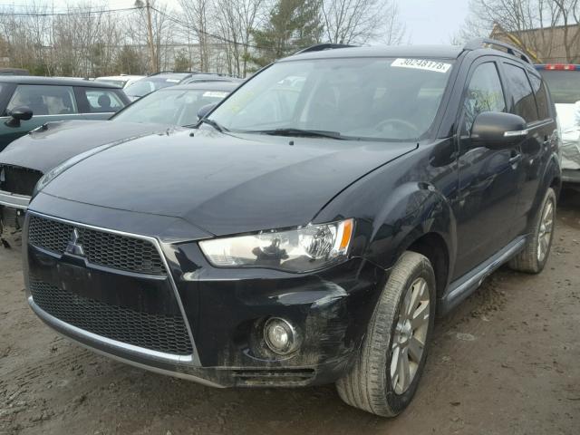 JA4JT3AW0BU035692 - 2011 MITSUBISHI OUTLANDER BLACK photo 2