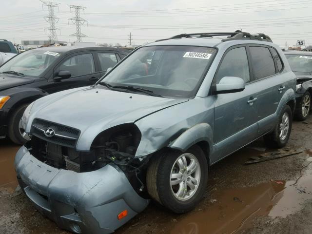 KM8JN12D06U451521 - 2006 HYUNDAI TUCSON GLS BLUE photo 2