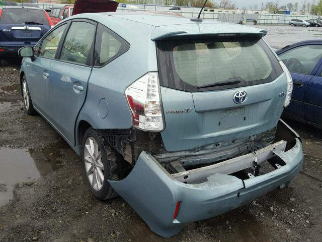 JTDZN3EU8D3194450 - 2013 TOYOTA PRIUS V GREEN photo 3