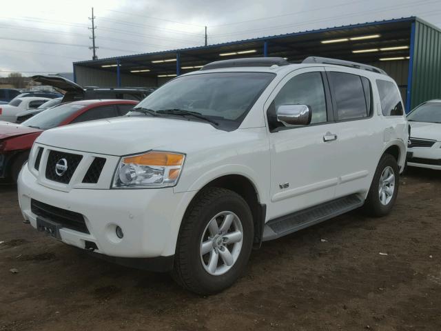 5N1AA08C28N600366 - 2008 NISSAN ARMADA SE WHITE photo 2