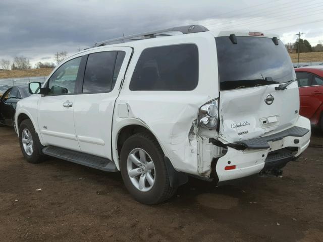 5N1AA08C28N600366 - 2008 NISSAN ARMADA SE WHITE photo 3