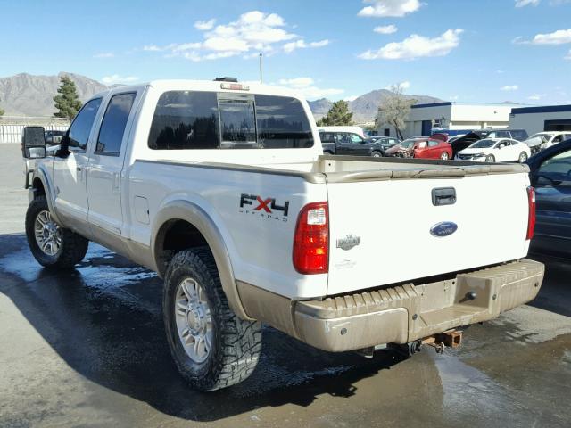 1FT7W2BT9BEA41264 - 2011 FORD F250 SUPER WHITE photo 3