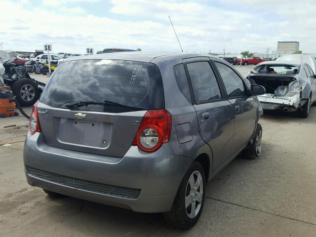 KL1TD6DE7BB209082 - 2011 CHEVROLET AVEO LS GRAY photo 4