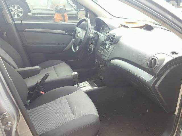 KL1TD6DE7BB209082 - 2011 CHEVROLET AVEO LS GRAY photo 5