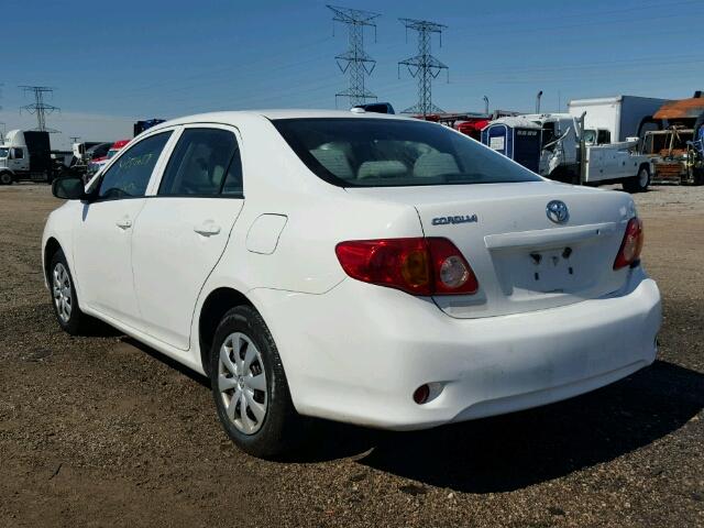 1NXBU40E69Z033960 - 2009 TOYOTA COROLLA BA WHITE photo 3