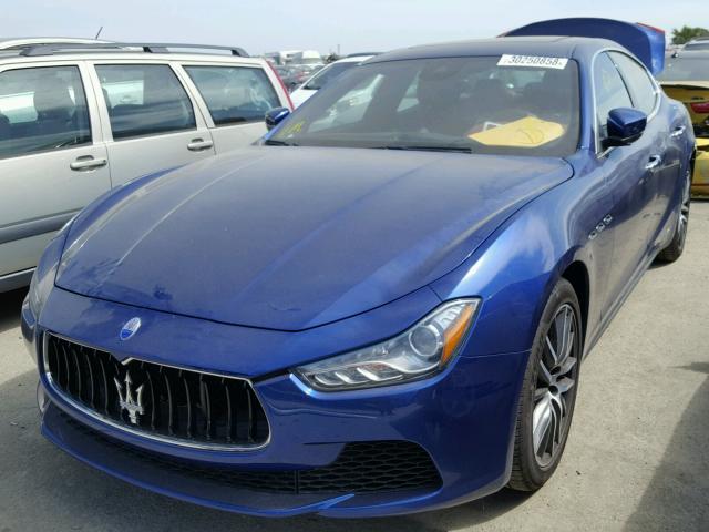 ZAM57RTA3H1211169 - 2017 MASERATI GHIBLI S BLUE photo 2