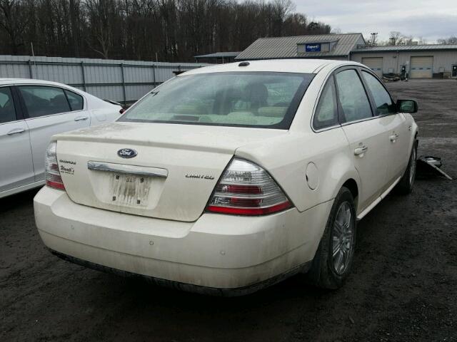 1FAHP25W59G123181 - 2009 FORD TAURUS LIM WHITE photo 4