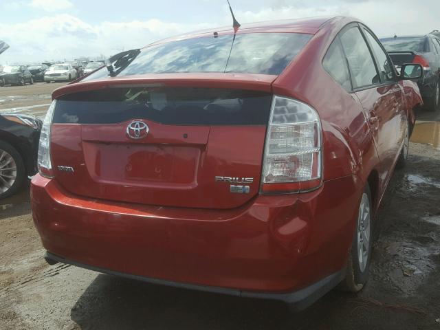 JTDKB20U777556549 - 2007 TOYOTA PRIUS RED photo 4