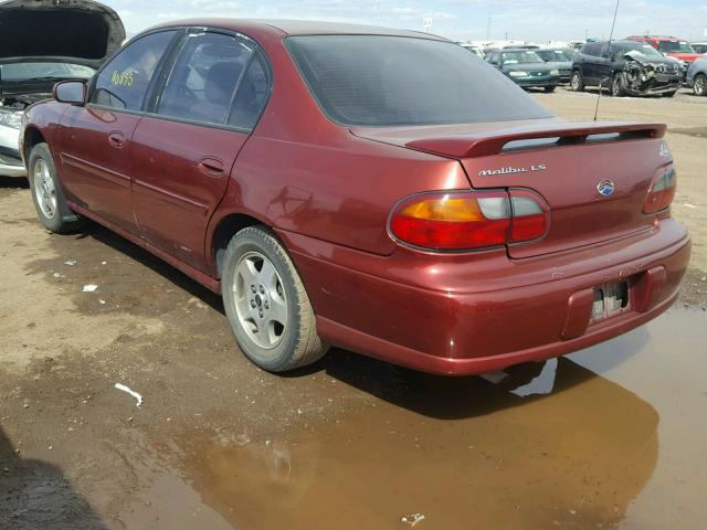 1G1NE52J33M637867 - 2003 CHEVROLET MALIBU LS ბურგუნდია ფოტო 3