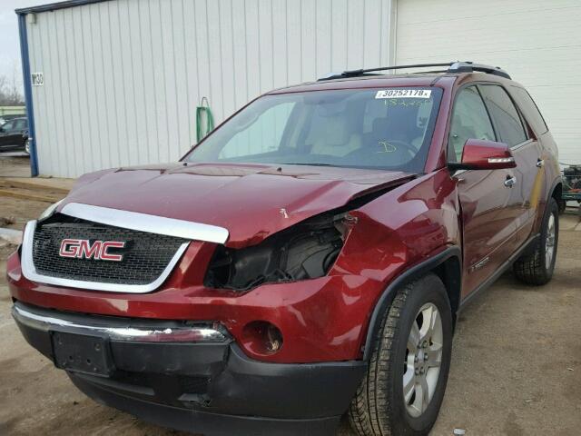 1GKEV33748J222536 - 2008 GMC ACADIA SLT წითელი ფოტო 2