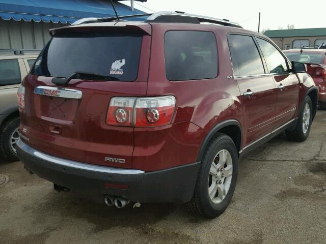1GKEV33748J222536 - 2008 GMC ACADIA SLT წითელი ფოტო 4