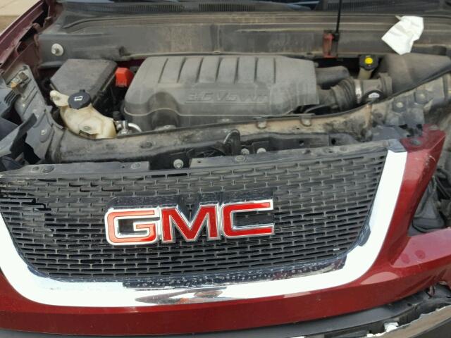 1GKEV33748J222536 - 2008 GMC ACADIA SLT წითელი ფოტო 7