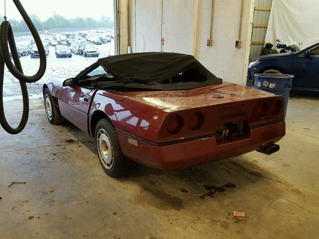 1G1YY6788G5901584 - 1986 CHEVROLET CORVETTE MAROON photo 3