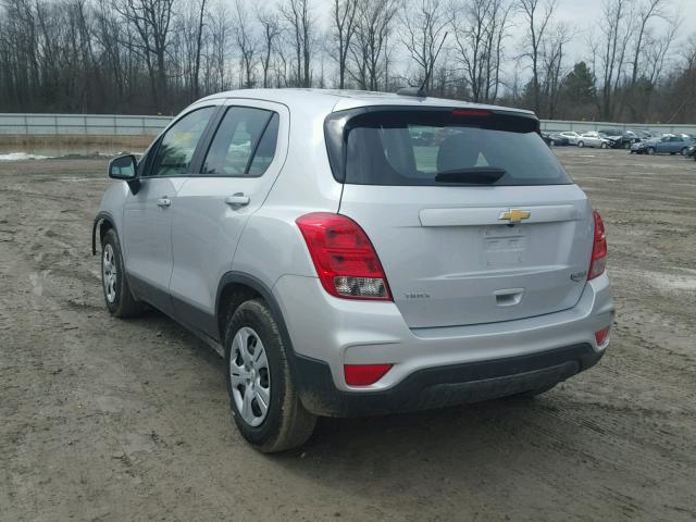 3GNCJKSB1HL279310 - 2017 CHEVROLET TRAX LS SILVER photo 3