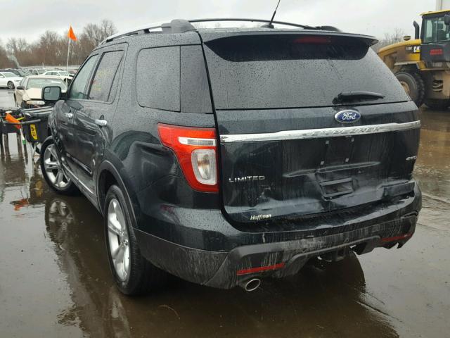 1FM5K8F87FGA37764 - 2015 FORD EXPLORER L BLUE photo 3