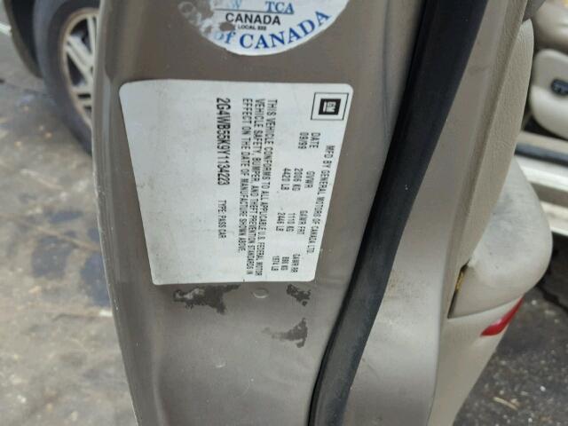 2G4WB55K9Y1134223 - 2000 BUICK REGAL LS 棕色 照片 10