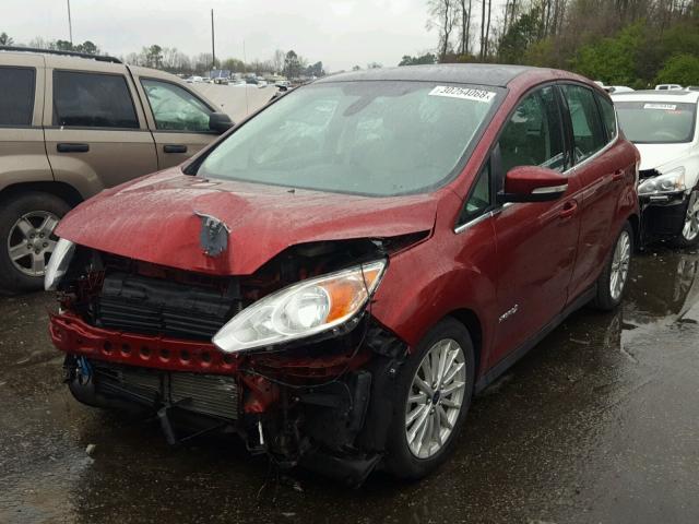 1FADP5BU8DL555525 - 2013 FORD C-MAX SEL RED photo 2